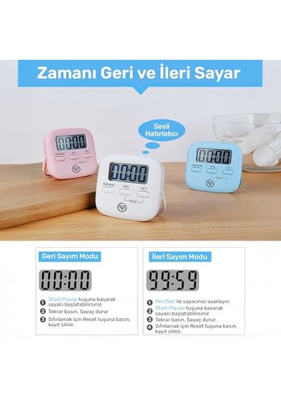 Npo Npt05b Mutfak,ders,yemek İçin 99:59dk Dijital Alarm Kronometre,pomodoro Öğrenci Motivasyon Saati