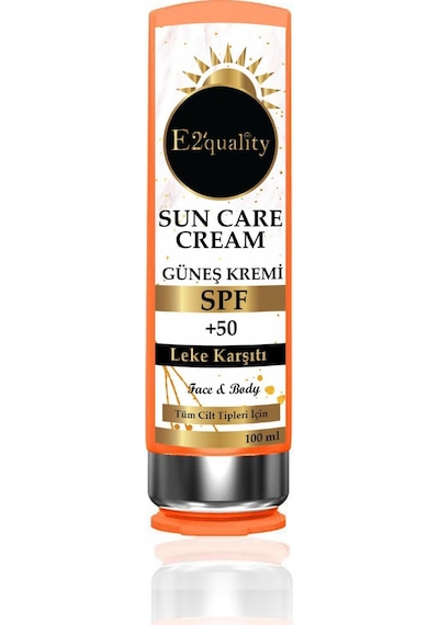 E2'quality Leke Karşıtı Spf 50+ Güneş Kremi Yüz Ve Vücut İçin 100 Ml