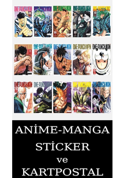 One Punch Man 6-20 Eksiksiz Manga Seti 15 Kitap / Tek Yumruk / Anime-manga Sticker Ve Kartpostal