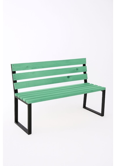 Metal Ayaklı Ahşap Bank Şeffaf Vernik