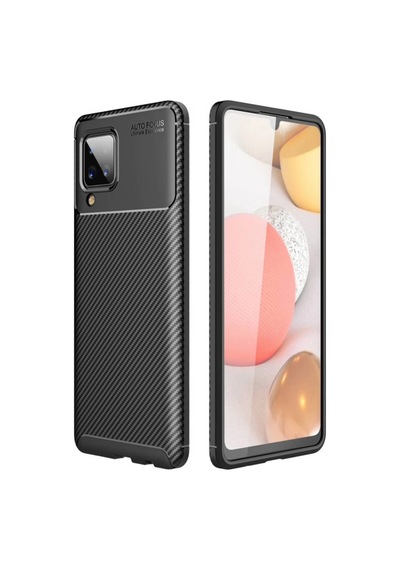 Samsung Galaxy M33 Kılıf Auto Focus Karbon Kapak - Siyah Düz Renkli