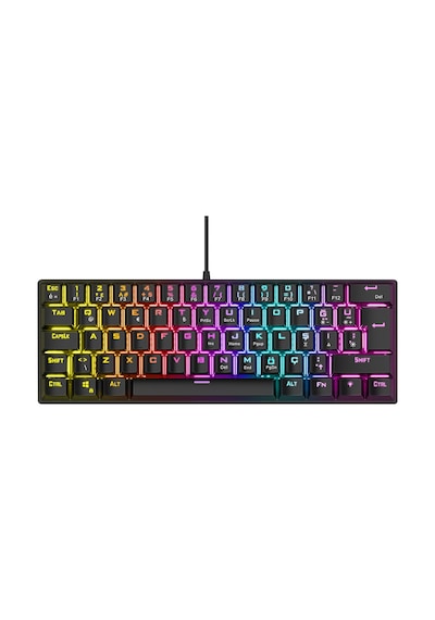 Rampage Plower K60 12 Işık Modlu Blue Switch Bilek Destekli Mekanik Klavye