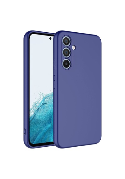 Forzacase Samsung Galaxy A54 Uyumlu Liquid Serisi İçi Kadife Lansman Silikon Kılıf Lacivert