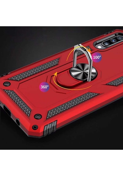 Samsung Galaxy Uyumlu A70 Manyetik Yüzüklü Tank Kılıf Vega Kapak