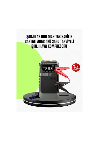 Ilkeshop 4 Ü 1 Arada Powerbank Özellikli Araç Akü Şarj Takviye Cihazı