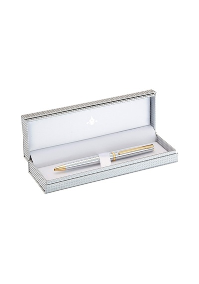Steelpen Slim Serisi 8131 Krom Gold Tükenmez Kalem Çok Renkli