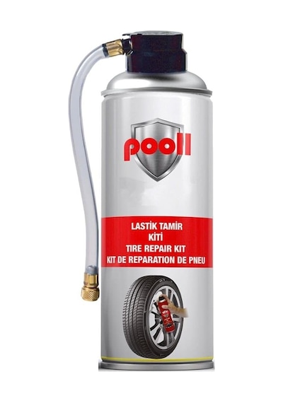 Pooll Lastik Tamir Spreyi Acil Durum Lastik Tamir Kiti, Pratik Kullanım, Hızlı Etki Eden Patlak Lastik Onarım Sp