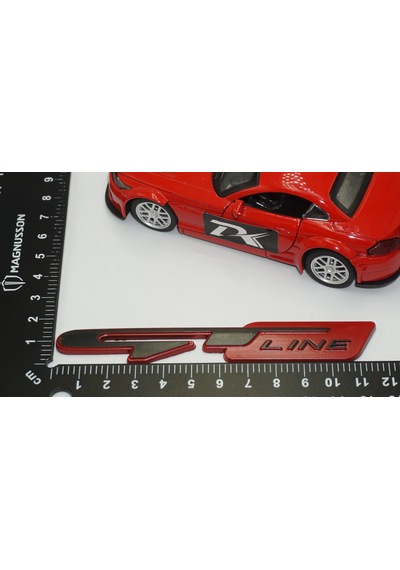 Dk Kia Gt Line Bagaj Logo 3m 3d Siyah Kırmızı Metal Logo