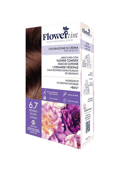 Flowertint Colorazione In Crema Saç Boyama Kiti 6.7 Koyu Kakao Sarışın