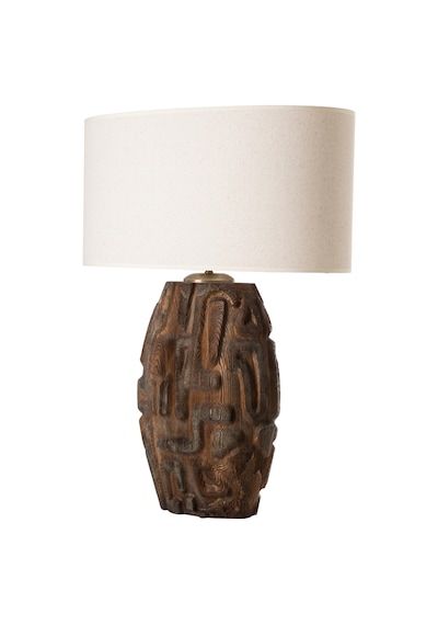 Mudo Home Carving Abajur Kahve