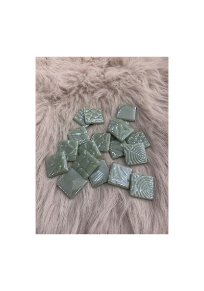 Sanatsal Dokulu Mozaik Dc-07 25x25mm Açık Yeşil 500gr