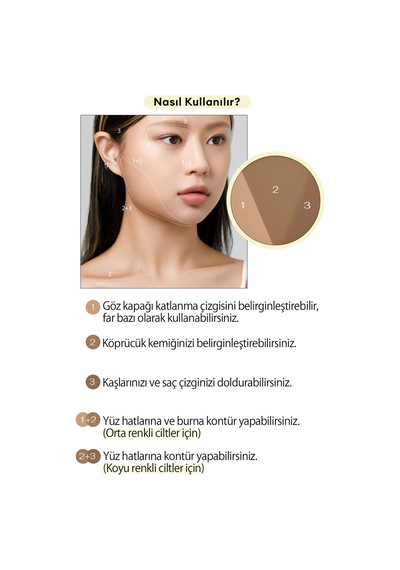Peripera Doğal Görünüm Sunan 3 Lü Kontür Kiti Perıpera V Shading 002 Deep Brown