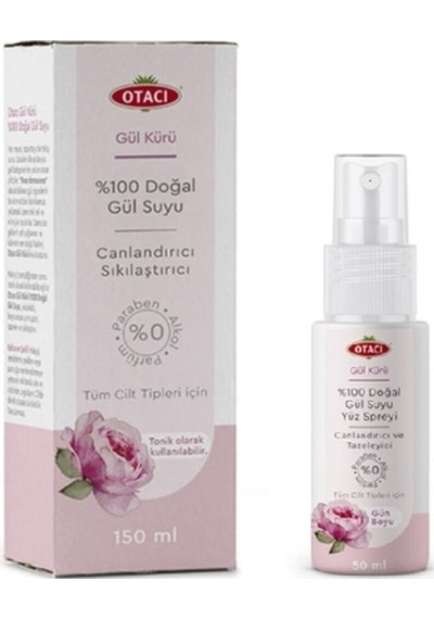 Otacı Doğal Gül Suyu 150 ML + Doğal Gül Suyu Yüz Sprey