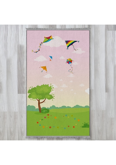 Evaşk Çocuk Seccadesi Namazlık Dokuma Halı Kaymaz Muslumana Seccade50 x 90 PEMBE 1EVASK417P66