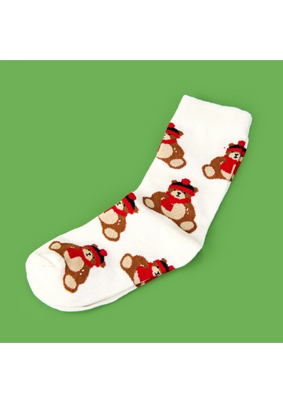 Soft Bear Çorap - Ekru Çok Renkli