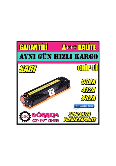 Hp M476 / M476Dn Uyumlu Toner Sarı (Cf382A)