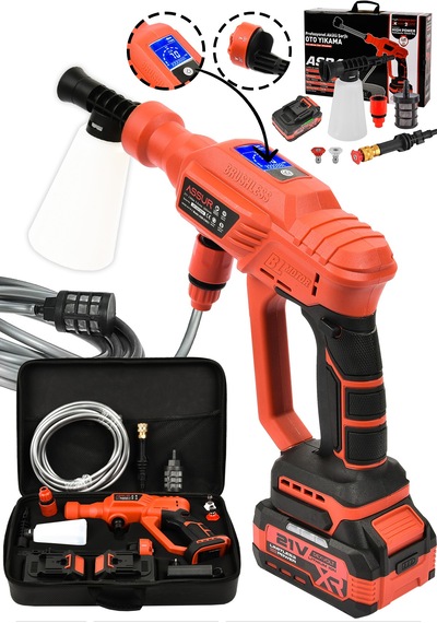Assur ASR433 21V Çift Akülü Basınçlı Yıkama Kırmızı