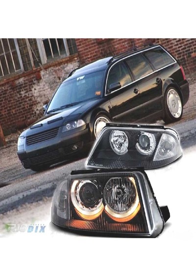 Vw Passat B5.5 2001-2005 Mercekli Siyah Angel Eyes Ön Far