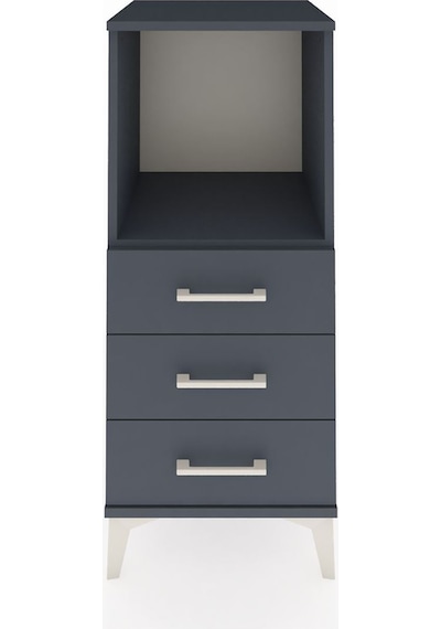 Hyperion Komodin Tek Raflı 3 Çekmeceli 44x44x106 Antrasit-antrasit Antrasit