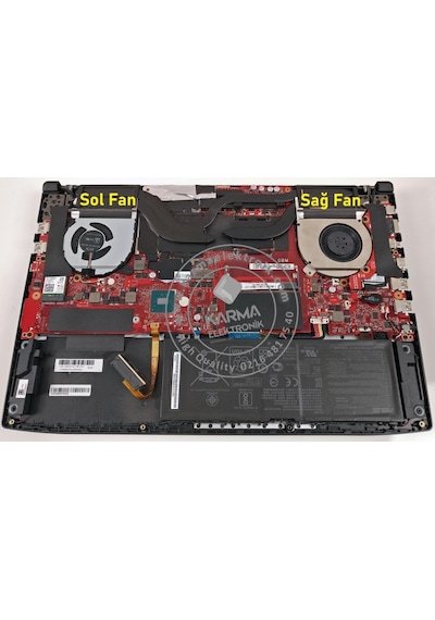 Asus Gl503v, Fx63v, Fz63v, S5am Serisi Notebook Gpu Fan / Sol - Ver.3