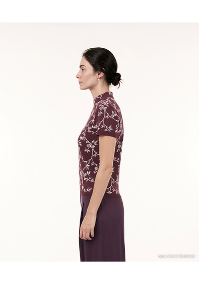Yargıcı Regular Dik Yaka Kısa Kol Kazak 26kktr2102x 016 Bordo