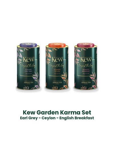 Ahmad Tea Kew Garden Karma Set Earl Grey, Ceylon Ve English Breakfast Hediyelik Çay Kutuları