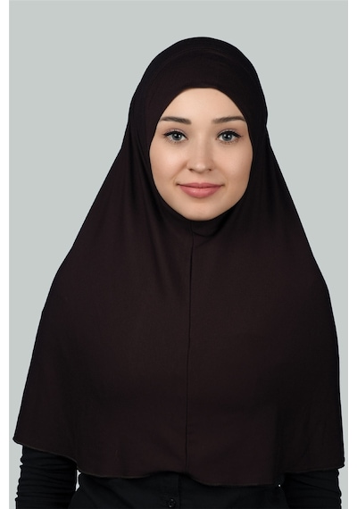 Altobeh Hazır Türban Pratik Eşarp Tesettür Hijab - Namaz Örtüsü Xl Koyu Kahverengi