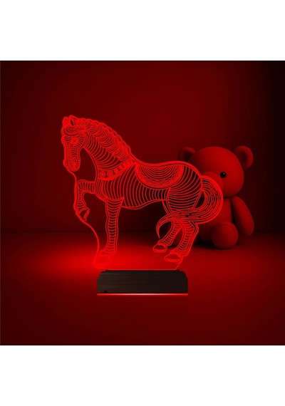Luvivia At Tasarım Çocuk Odası 3d Lamba - Masa Gece Lambası Şeffaf