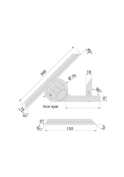İnsize 2372-360 Universal Açı Ölçer