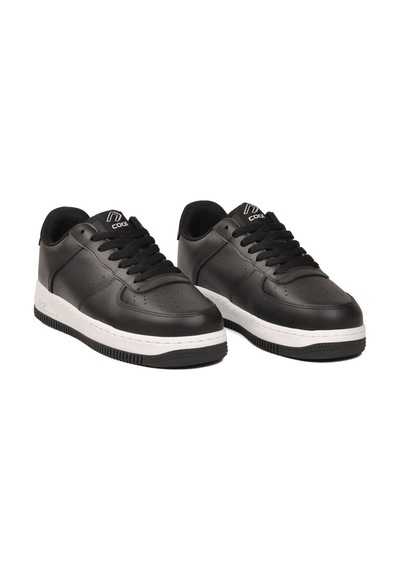 Cool Siyah Bağcıklı Kalın Tabanlı Unisex Yürüyüş Ve Spor Ayakkabı Sneaker Pekin Kısa