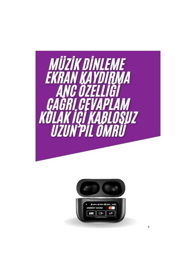 Kablosuz Bluetooth Kulaklık Pro Yeni Nesil Dokunmatik Kontrol