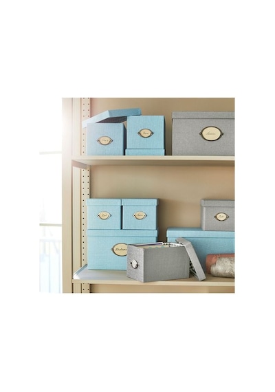 Ikea Kvarnvık Kapaklı Karton Depolama Kutusu 18 X 25 X 15 Cm Gri
