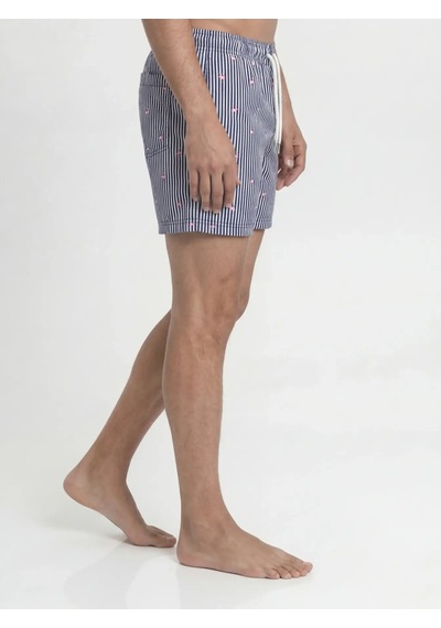Jack & Jones Jack&jones Jpstmaui Breeze Mini Stripe Erkek Mayo Şort 12291425 Lacivert