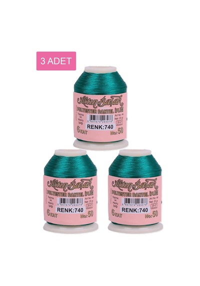 3 Adet Altınbaşak Oya Ve Dantel İpi 20 Gr - Royaleks - No: 740 Çok Renkli