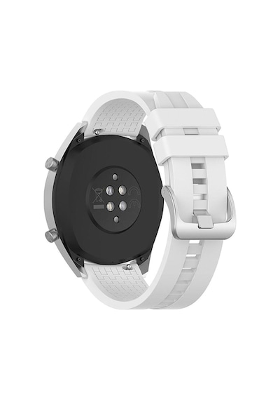 Honor Magic Watch 2 42mm Kayış 20mm Klasik Silikon Kordon Metal Tokalı K23 Col8482-2-beyaz