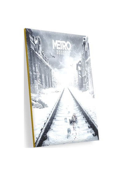 Cakasepetim Metro Exodus Karlı Tren Rayları Ve Metruk Şehir Ahşap Mdf Tablo