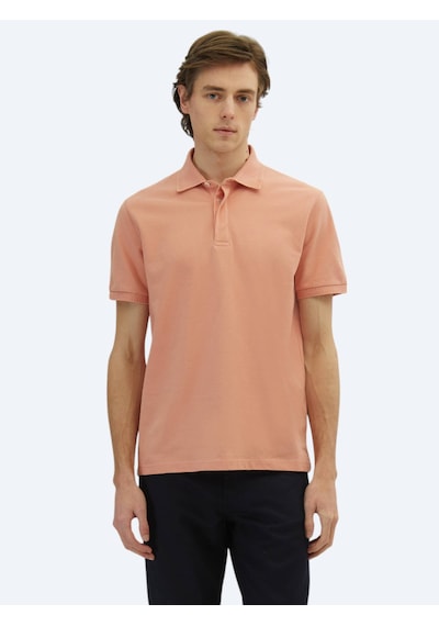 Kip Somon Düz Polo Yaka %100 Pamuk T-shirt