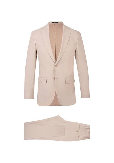 Hatemoğlu Bej Slim Fit Mono Yaka Casual Takım Elbise