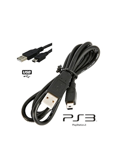 Sony Uyumlu Ps3 Oyun Kolu Controller Joystick Playstation 3 Charcing Usb Şarj Kablosu