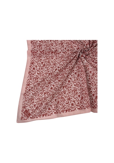 Mim Eşarp Mim Prime Pamuk Çiçek Desenli Eşarp 90x90 Cm Kiremit - Pudra