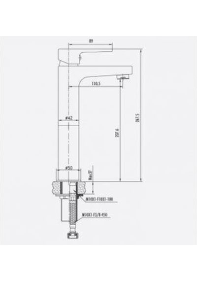 Creavit Sr6500G Sharp Uzun Lavabo Bataryası Armatürü Altın