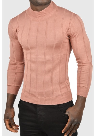 Deepsea Erkek Gülkurusu Slim Fit Likralı Tüylenme Yapmayan Yarım Balıkçı Çizgili Triko Yarım Boğazlı Kazak 2505503 Gülkurusu Deepsea Erkek Gülkurusu Slim Fit Likralı Tüylenme Yapmayan Yarım Balıkçı Çizgili Triko Yarım Boğazlı Kazak 2505503 Gülkurusu