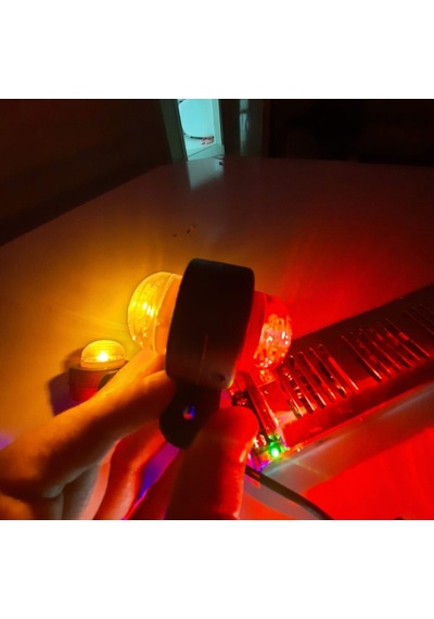 MİNİ TAKOZ TEK LEDLİ SARI-KIRMIZI 12V-24V