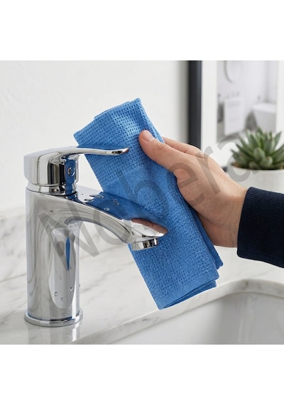 Nobera Mikrofiber Oto Cam Bezi 1 Adet 40x70 İz Bırakmayan Cam & Yüzey Temizlik Bezi Mavi