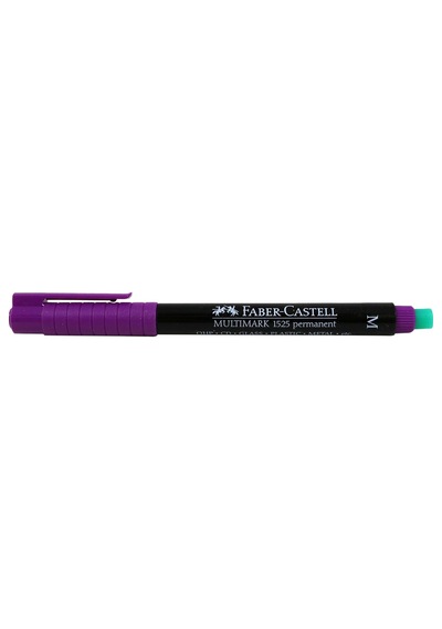 Faber-castell Permanent Asetat Ve Cam Kalemi M Uç 1.0 Mm Mor - 10 Adet Toptan Paket