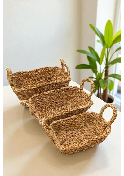 Digithome 3 Lü Naturel Organizer Sepet -pnl-ph26 S/3 Kahverengi