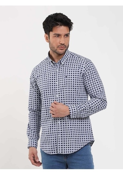 Dufy Lacivert Erkek Slim Fit Puantiyeli Brent Düğmeli Yaka Uzun Kol Gömlek - 104349-lacivert Lacivert Dufy Lacivert Erkek Slim Fit Puantiyeli Brent Düğmeli Yaka Uzun Kol Gömlek - 104349-lacivert Lacivert