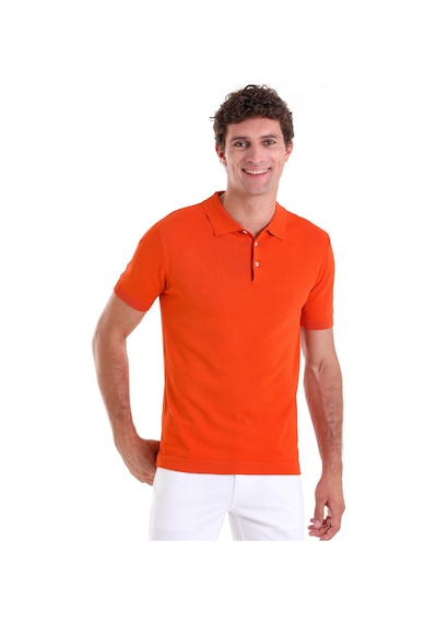 Hatemoğlu Turuncu Comfort Fit Düz Polo Yaka Rayon Triko Tişört Turuncu Hatemoğlu Turuncu Comfort Fit Düz Polo Yaka Rayon Triko Tişört Turuncu
