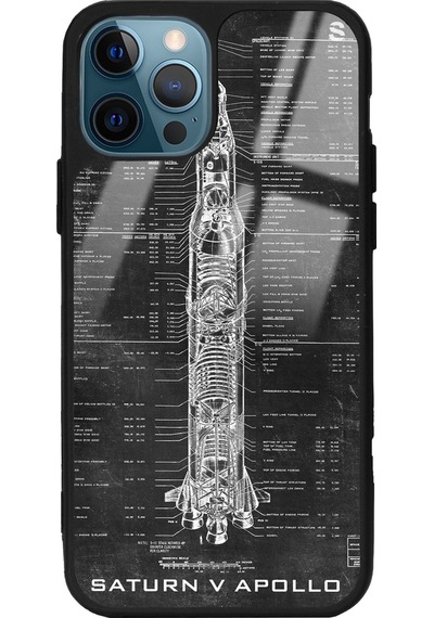 Apple Uyumlu iPhone 11 Pro Apollo Plan Tasarımlı Glossy Telefon Kılıfı Çok Renkli
