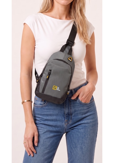 Esvelans Unisex Çapraz Askılı Göğüs Ve Omuz Çantası Body Bag İkili Set Siyah & Gri
